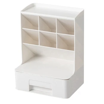1 KS Naklonený Papiernictvo Úložný Box Stôl, Policu, Integrovaný Design, Multi-Kapacita So Zásuvkami