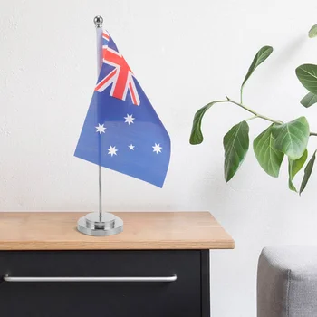 1 Nastavenie pracovnej Plochy Austrálska Vlajka kancelársky Stôl Vlajka Dekor Vlajkou Krajiny, Ornament, Stolné Vlajky so Stojanom