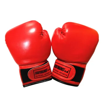 1 Pár Box Boxerské Rukavice Hubky Vložkou pre Deti Thajský Box Mma Sparring Boxovacie Vrece Vrecia Boj Červená