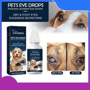 10 ml Nové Yegbong Pet Očné Kvapky Pre Mačky A Psov Na Odstránenie Trhať Známky Zmierniť Svrbenie Očí Mierne Čistenie Očné Kvapky