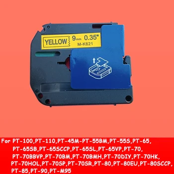 10PCS Kompatibilné Označenie Páskou MK-621 MK621 M-621 M-K621 M-K631 MK631 M-K221 MK221 Označovanie Maker Nálepka Pre PT-PT 45-90 PT-70BM