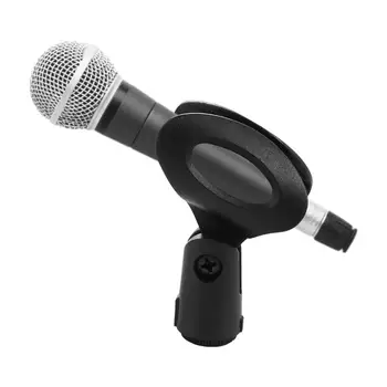1Pc Mic Klip Univerzálny Káblové Bezdrôtový Mikrofón Mount Držiteľ Čierneho Plastu Odolné Mikrofón Príslušenstvo