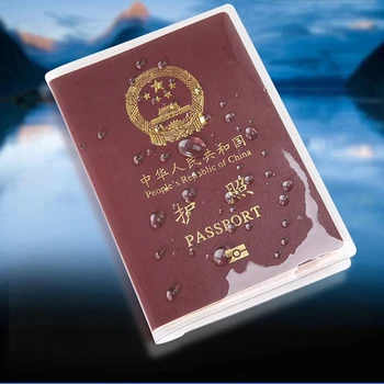 1pc Transparentné Pas Kryt Vodotesný Dokument Tašky Cestovné Pas Ochranné Puzdro