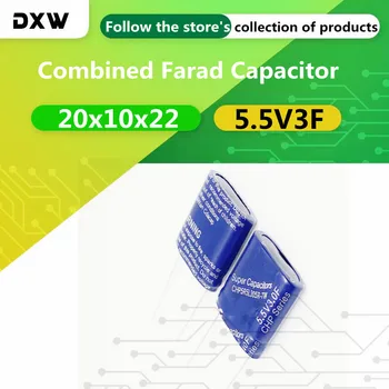 2 ks/Veľa Supercapacitor 5.5V3F v Kombinácii Farad Kondenzátor 5.5V3.0F Objem 20x10x22