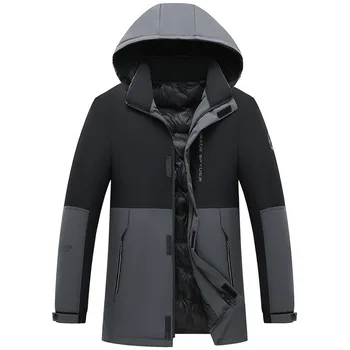 2023 Zimný Kabát Pribrala Tepelnej Spojov Dole Bavlna Kabát Business Bežné pánskeho oblečenia
