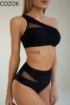2024 Nové Európske a Americké Split Farbou Oka Patchwork Bikini Multi-farebné Násobne Módne Plavky