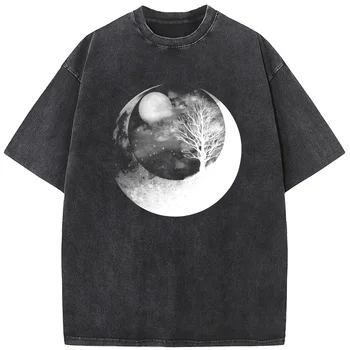 230 Gramov Vysoko Kvalitných Umyté Staré Tričko Muži Ženy Ležérne Módne Nadrozmerné T-shirt Vintage Voľné Tričko