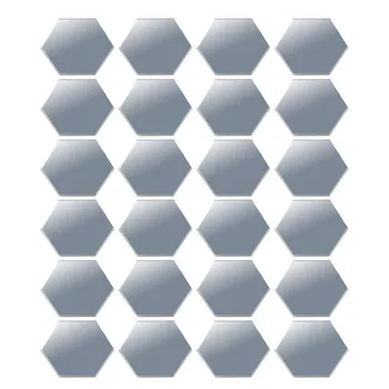 24 Ks 3D-Zrkadlo Hexagon Samolepky na Stenu Vymeniteľné Umenie Odtlačkový Domov Obývacia Izba Dekorácie, Nástenné DIY Tvorivé Montage 46x40x23mm