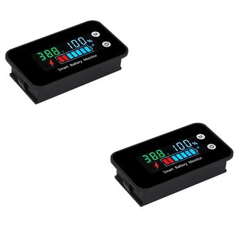 2X 7-100V Digital Kapacita Batérie Tester Battery Monitor Napätie Teplotný Spínač Meter Pre Auta, Lode,IPX7 Nepremokavé
