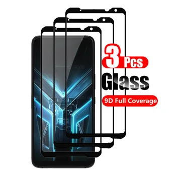 3-PACK Full Tvrdeného Skla pre Asus ROG Phone 7 5 Ultimate 6 Pro Screen Protector Úplne Pokryť Okraja až Čierne Sklo Štít