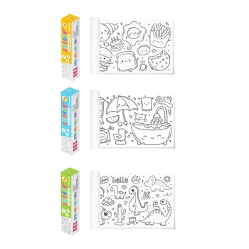 3 Pack Papier na Kreslenie Roll DIY Maľba Kresba Farebná Náplň Papier Farebnosť Papier Rolka Pre Deti