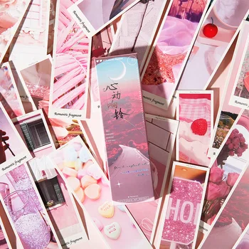 30 Ks/Set Romantický Fragment Série Záložku IN Pink Krajina Knihy Značky Správu Karty Office Študent Dodávky