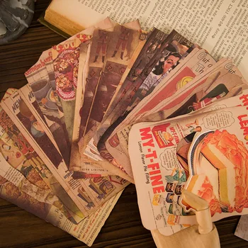 30pcs/veľa Memo Podložky Materiál Papier Nostalgické Fragmenty Nevyžiadanej Vestník Scrapbooking Karty Retro Pozadí Dekorácie Papier
