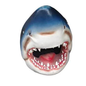 3D Shark Hlavu Plastika Biely Žralok Záhrada Cartoon Socha Živice Zvierat Domáce Dekorácie Shark bytové Doplnky Stôl Dekorácie