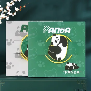 4Pcs/Set Čínsky Štýl Kawaii Kovové Roztomilá Panda Záložku Duté Knihy Klip celkové počty strán Známky Darček Písacie potreby Školské potreby