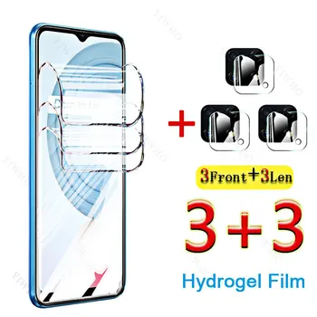 6in1 Úplné Pokrytie Prednej Hydrogel Film na Realme C21Y C21 Obrazovky Chrániče na Realme C 21 Y Objektív Fotoaparátu Ochranné Vody Gél HD