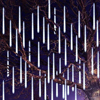8 Skúmaviek Vianočné Girlandy Svetlo Vonkajšie meteorický dážď Dážď Svetlo padá Dážď, Sneženie Pádu Cencúľ Svetlo pre Vianočný Strom 2024