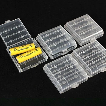 AA AAA Batérie Úložný Box Pevného Plastového puzdra Kryt Držiaka Ochrana Prípade Klipy Pre Batériu Úložný Box