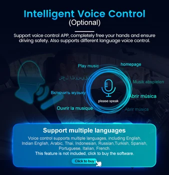 AI inteligentné ovládanie hlasom, aktivačný kód nákup, podporuje iba auto multimediálne v tomto obchode