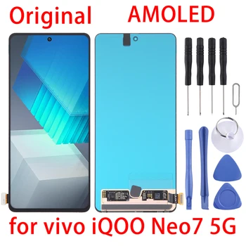 AMOLED Materiál Originálne LCD Displej pre vivo iQOO Neo7 5G S Digitalizátorom. Plný Montáž