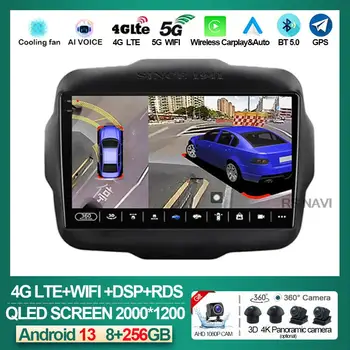Android 13 autorádia Carplay pre Jeep Renegade 2016 - 2020 Navigácie GPS Hlavu Carplay Auto Stereo Rádio Multimediálny Prehrávač Videa