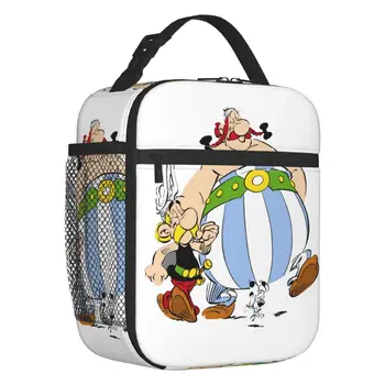 Asterix A Obelix Izolované Obed Taška pre Ženy Resuable Na Gaul Dogmatix Tepelnej Chladnejšie Obed Tote Pláži Camping Cestovanie