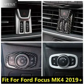 Auto Príslušenstvo Výstražné Svetlá Rám / Head Hmlové Svetlo Lampy Tlačidlo Panel Dekorácie Kryt Výbava Pre Ford Focus MK4 2019 - 2022