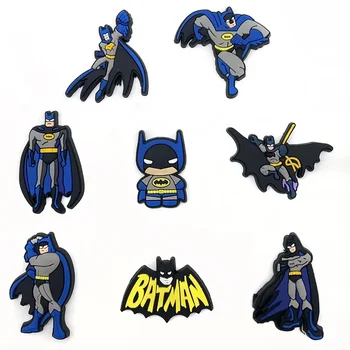 Batman zobrazili kľúčové tlačidlá pre Crocs Cartoon Obuvi, Dekorácie pre Dreváky Sandále, Topánky Príslušenstvo pre Dospievajúce Deti Darček k Narodeninám