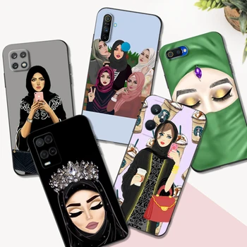 Black Tpu puzdro Pre Realme O5 X XT X2 X3 Superzoom X50 V13 Q3i X7 PRO Ultra GT majster edition hidžáb Moslimských Dievčat ženy