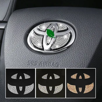 Bling Volant Znak Nálepky Crystal Odtlačkový Doplnky, Dekorácie pre Toyota Camry Corolla Rav4 4runner Highlander MARKX