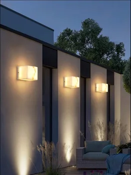Domov Deco IP54 Vnútorné Vonkajšie LED Vody dôkaz Geometrické Mramoru Série Nástenné svietidlo Nástenné Sconce Nástenné Svietidlo Pre Predné Dvere Dvore
