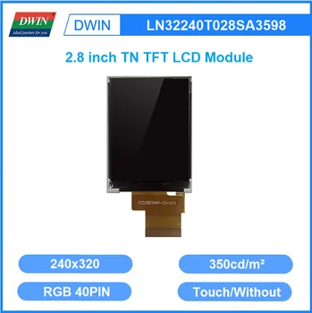 DWIN 2.8 Palcový 350nit 240x320 TFT LCD Modulov RGB 18bit Odporové, Kapacitné Dotykové Pre STM32 ESP32 LN32240T028SA3598