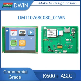 DWIN K600+ TFT LCD Displej 8 Palcový 65K Farieb RS232 IPS LCM TTL (Inteligentné Rozhranie HMI Odporový Dotykový Displej