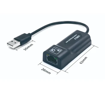 Externý USB 2.0 Sieťová Karta Mini USB na RJ45 Ethernet Lan kábel Adaptéra 10/100Mbps pre Win 7 8 10 XP pre Mac, PC, Notebook