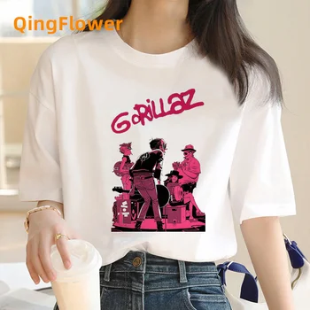 Gorillaz t-shirts ženy zábavné Japonský komiks t shirt žena manga, komiks streetwear oblečenie