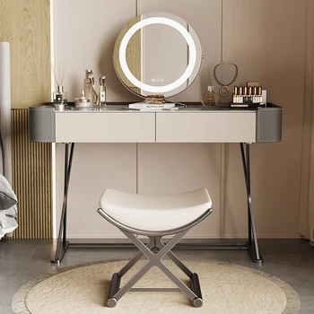 Internet celebrity taliansky ľahké luxusné rock doska toaletný stolík, moderný a minimalistický spálňa, minimalistický malá veľkosť jednotky