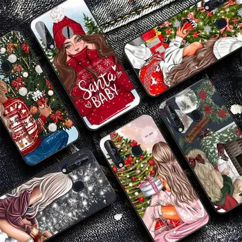 Krásne Dievča Veselé Vianoce Telefón puzdro pre Samsung A51 01 50 71 21S 70 10 31 40 30 20E 11 A7 2018