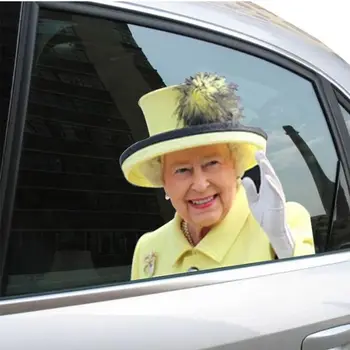 Kráľovná Auto Okno Odtlačkový Kráľovná Alžbeta Auto Nálepky - Kráľovná Anglicka Auto Samolepky Nepremokavé Osobné Auto Odtlačkový Dekorácie