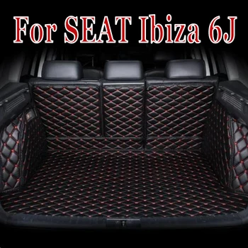 Kufri Skladovanie Pad Pre SEAT Ibiza 6J 6P MK4 2008~2017 Nepremokavé Vyhradená Auto Mat Plne Obklopený batožinového priestoru Mat Auto Príslušenstvo