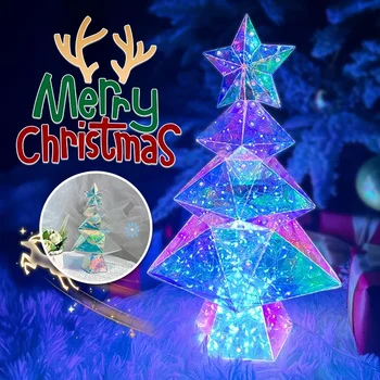 LED Farebné Vianočný Stromček Svetlo Romantický Vianočné Dekorácie Stola Čítanie pre Desktop Spálne, Obývacia Izba Domova Vianočné Darčeky