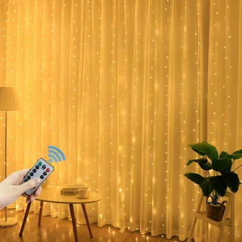 LED Girlandy Opony Svetlá 8 Režimov USB, Diaľkové Ovládanie Rozprávkových Svetiel String Svadobné Vianočná Výzdoba pre Domáce Spálňa Nový Rok Lampa
