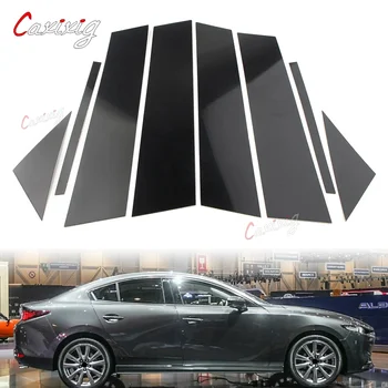 Lesklý Čierny Auto Piliera Príspevky Nálepky, Dvere, Okenné Dekorácie, Trim Na Mazda 3 Sedan 2019 2020 2021 8Pcs
