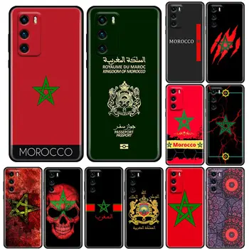 Maroko Vlajka Maroc Pas Silikónové puzdro Na Huawei P30 Lite P20 P40 P50 P60 Pro Kryt Na Huawei Y6 Y7 Y9 Y6P Y8s Telefón Prípadoch