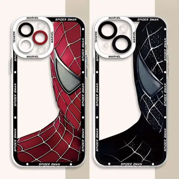 Marvel Ironman Spiderman Telefón puzdro pre Apple iPhone 15 Pro 7 8 14 Pro Max XR 11 Pro 12 13 Mini SE XS Max Kryt
