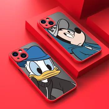 Mickey Mouse, Minnie Donald puzdro pre Apple iPhone XR 7 15 11 8 SE 13 14 XS MAX 13 Mini 6 6 12 15 Mini Pro 7 Mäkké Tlač Kryt