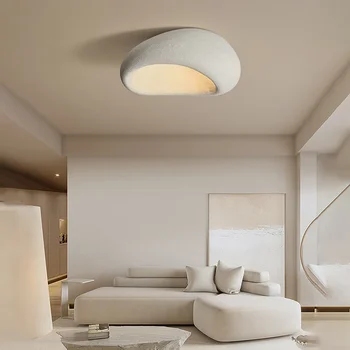 Minimalistický Wabi Sabi LED Stropné Svetlá Biela Šedá Lustre Obývacia Jedáleň, Spálňa Domova Stropné Lampy, Lustre Lampara