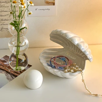 Moderné Shell Model Keramické Ozdoby, Šperky Skladovanie Nočné Svetlo Domova Luxusné Dievča Spálňa, Nočný Stolík Dekorácie, Darčeky