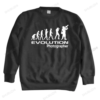 Muži o-krku hoodies módnej značky mikina čierna novú EVOLÚCIU PHOTOGRAPHERAUO Módne Unisex hoody Euro Veľkosť drop shipping