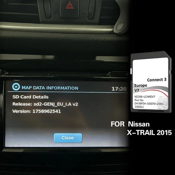 Na Nissan X-TRAIL 2015 Holandsko Slovinsko MAPY GPS Sat NAV 16GB Naving Karty
