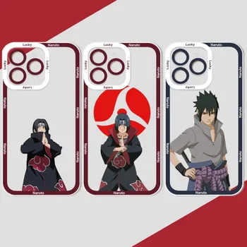Naruto Uchiha Sasuke Telefón Prípade Telefón puzdro pre iPhone 11 12 13 Mini Pro Max 14 Pro Max Prípade shell Funda Kryt